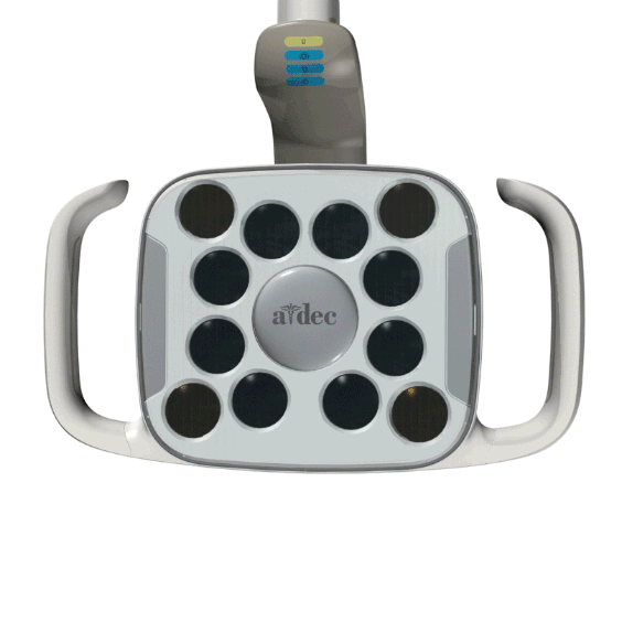A-dec 500 LED dental light with light off