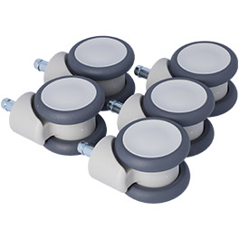 Five casters for A-dec 500 dental stools