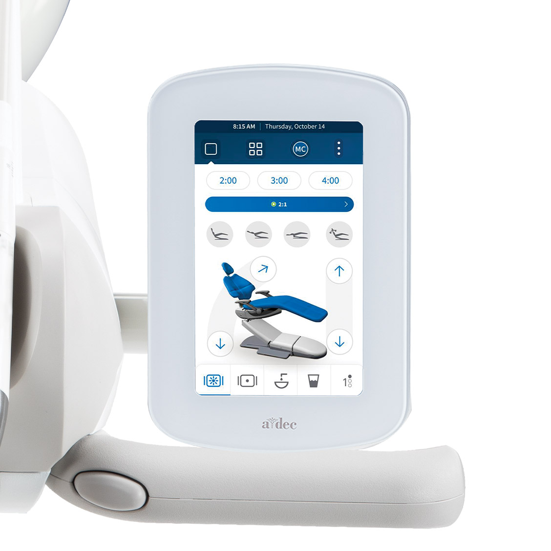 A-dec DS5 touchpad on an A-dec 300 Pro dental delivery system