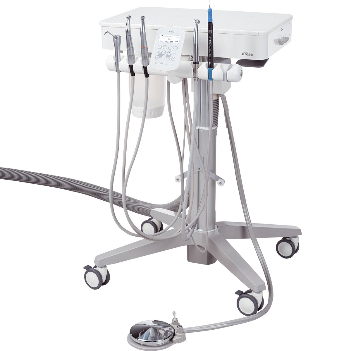 A-dec 343pro dental cart with disc foot control