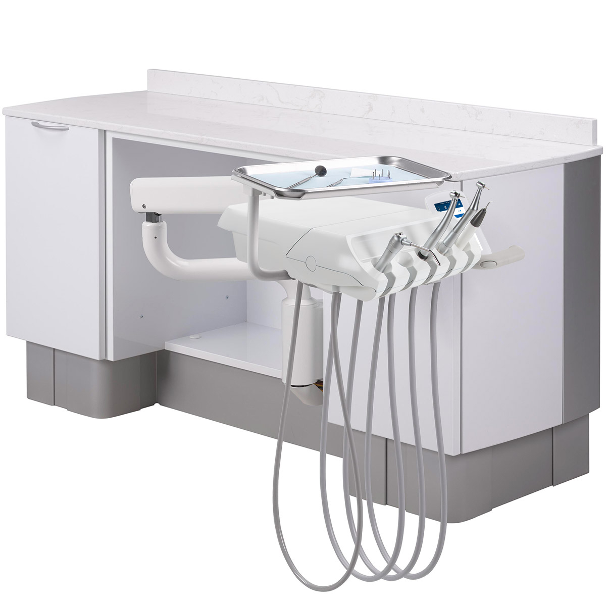 A-dec 300 Pro delivery system side-mounted onto an A-dec Inspire dental cabinet