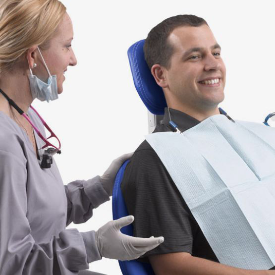 A-dec 500 dental chair providing whole body support