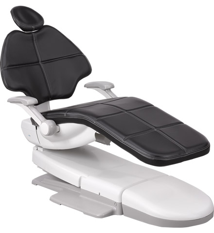 A-dec 500 dental chair with Ebony sewn upholstery