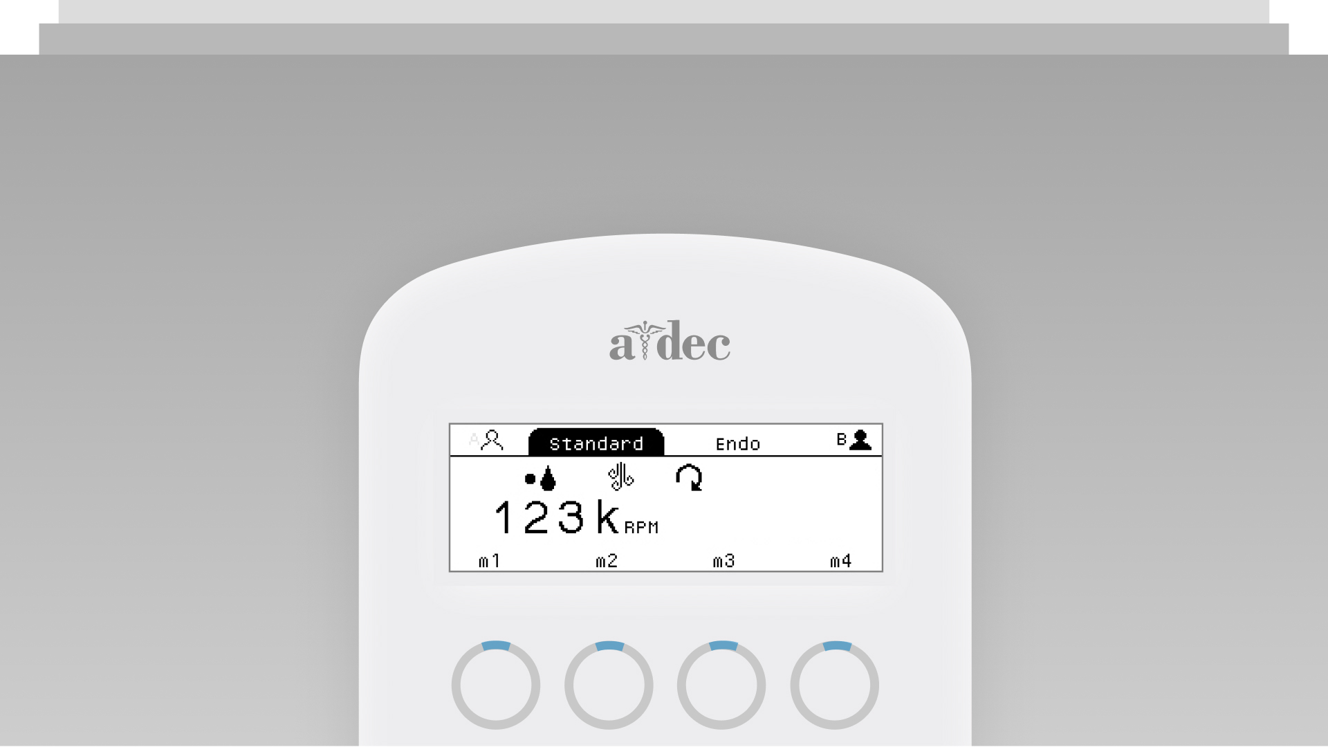 Stacked cards showing an A-dec CP5i control pad on a gray background for a support video playlist