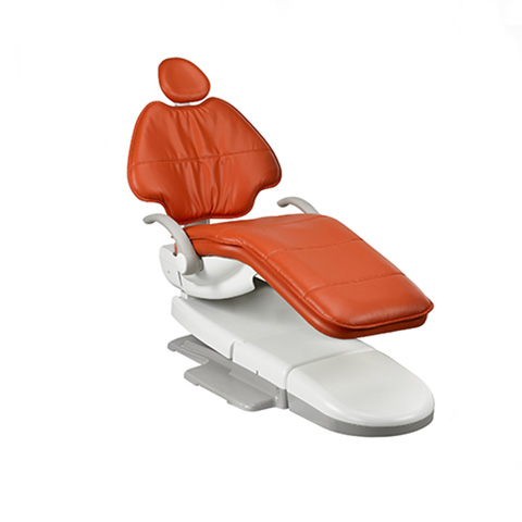 A-dec dental chair in paprika