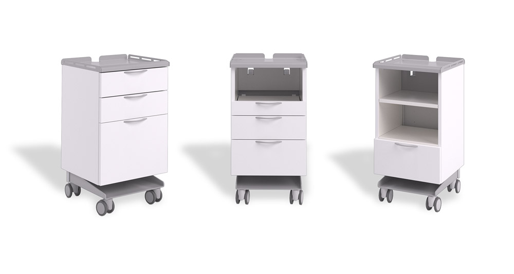 A-dec Inspire 396 dental carts facing inward