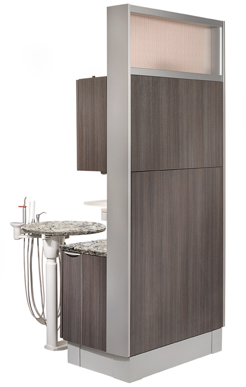 Rear view of A-dec Inspire 591 treatment console