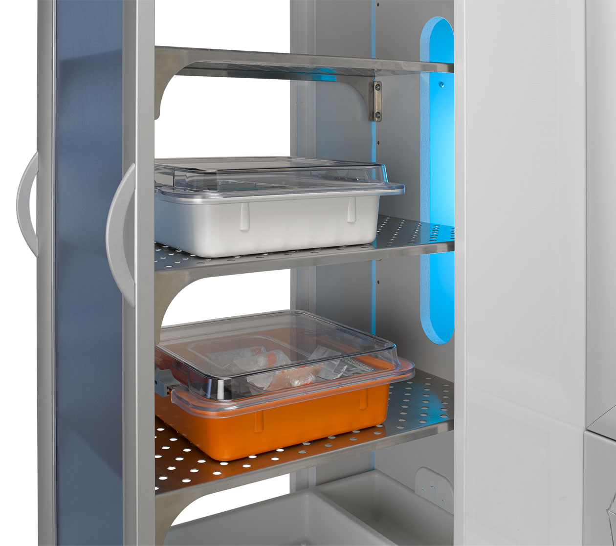 Storage tower on A-dec Inspire 594 sterilization center