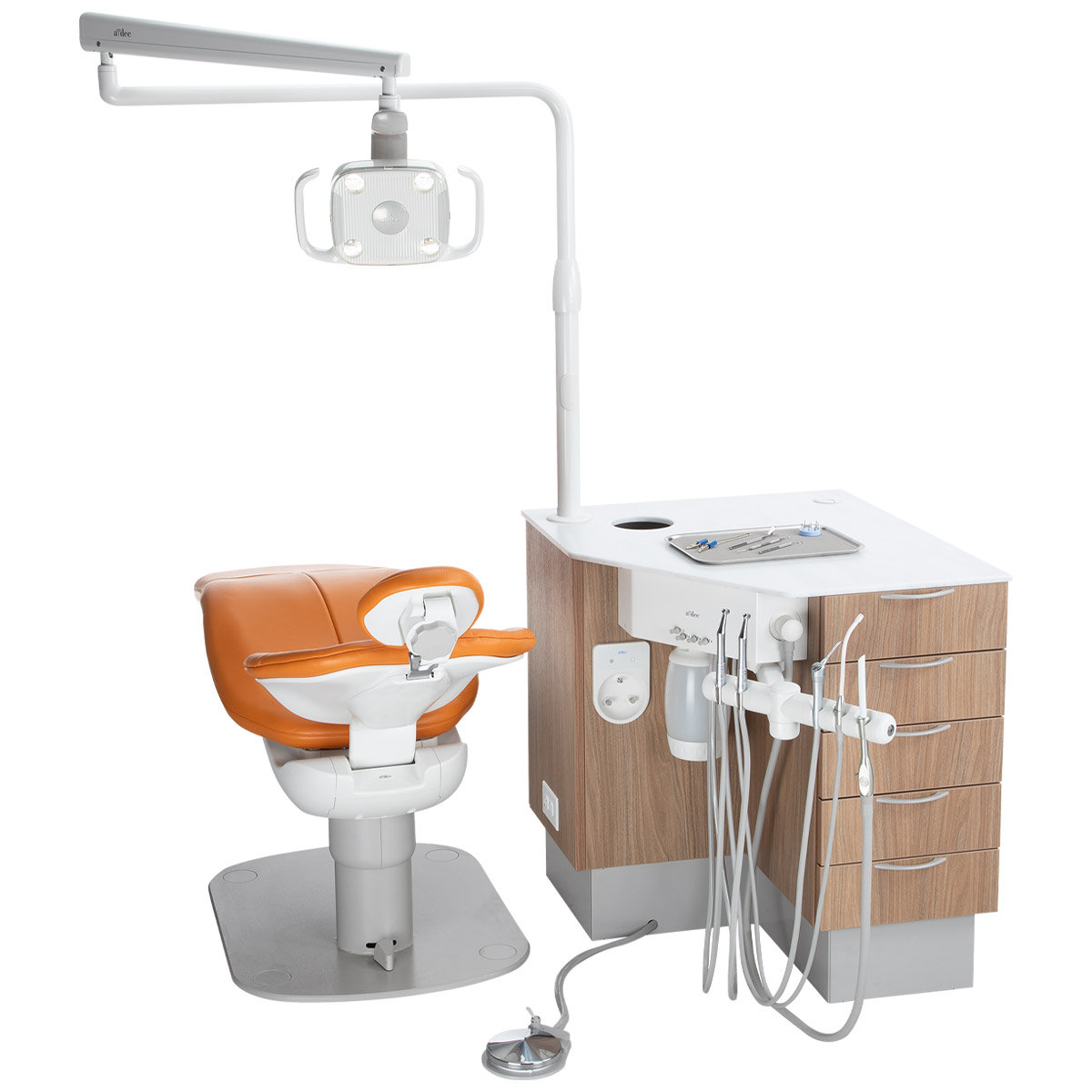 A-dec Specialty Chair alongside A-dec Specialty Workstation