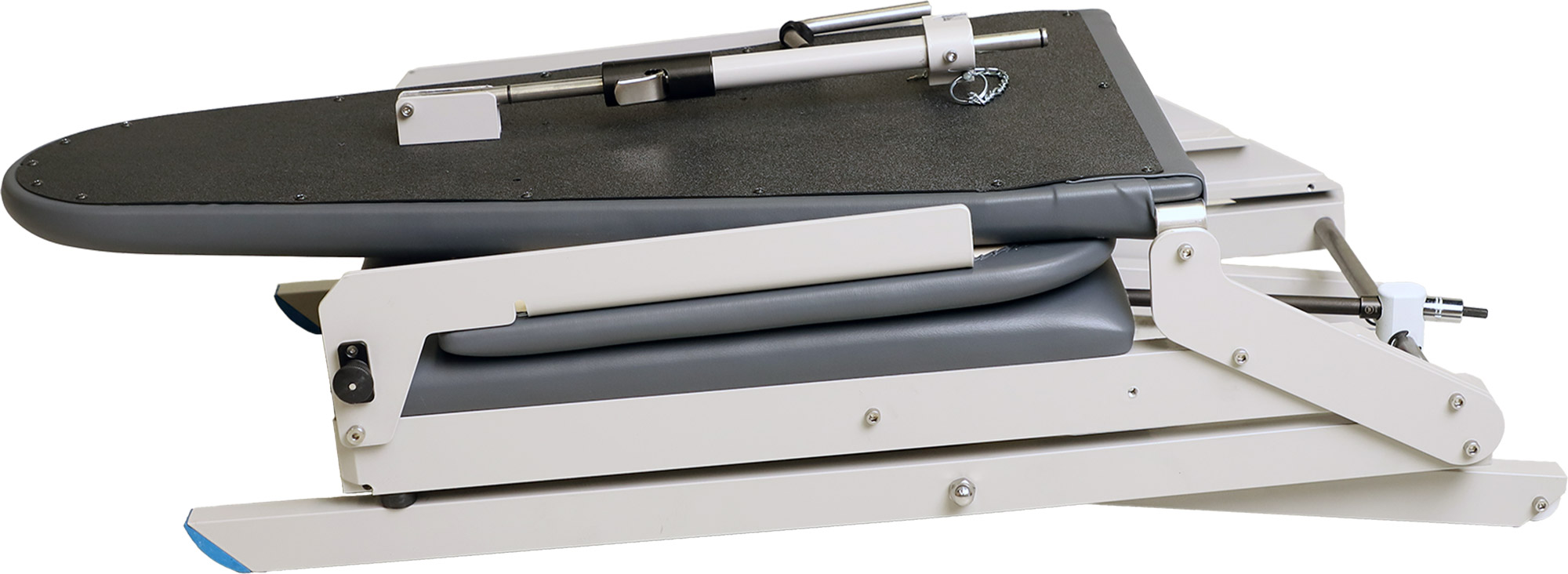 Side view of A-dec Porta-Chair fully folded up