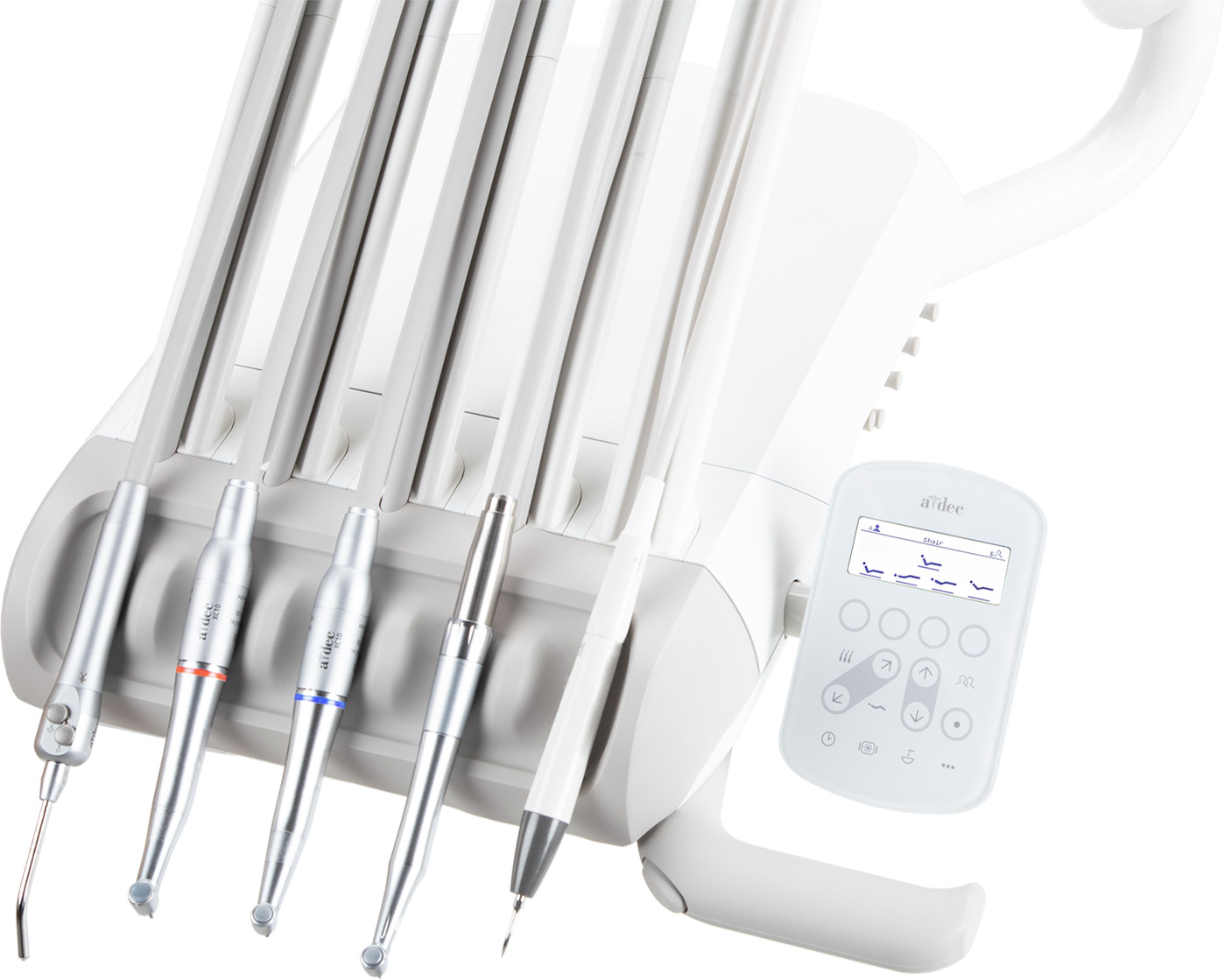 A-dec 333 Radius delivery system with Continental-style whip arms