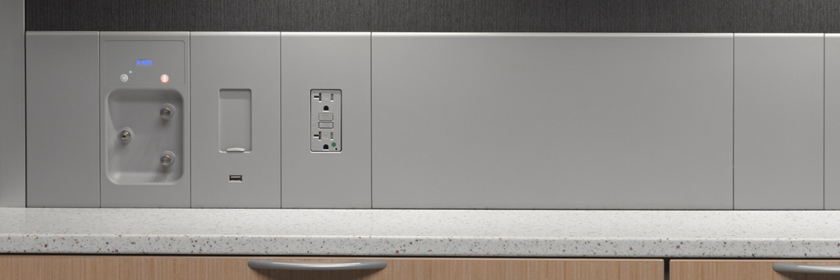 A-dec Inspire dental cabinets with ICV