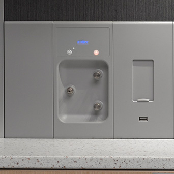 A-dec Inspire dental cabinets with ICV