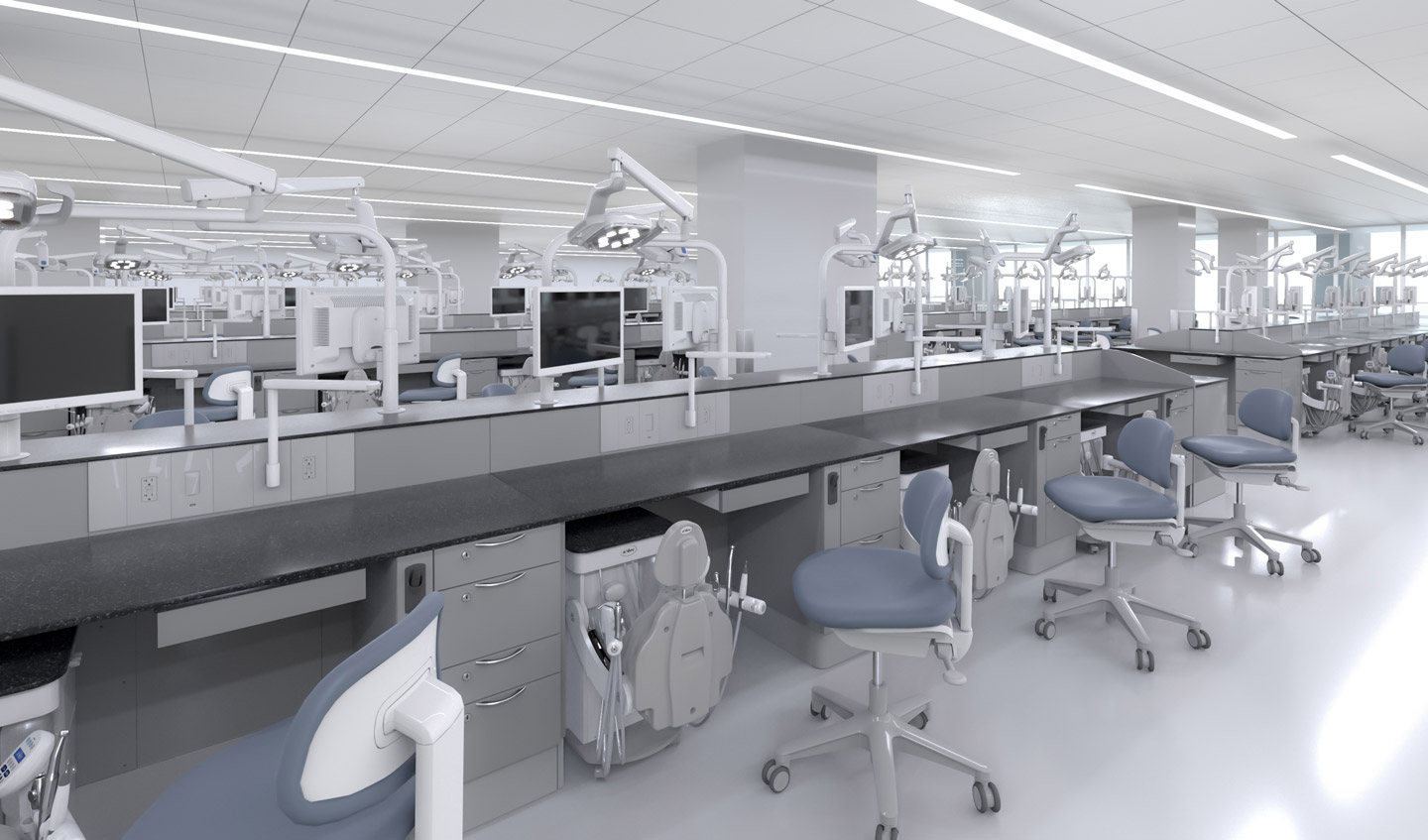 Dental lab with A-dec equipment