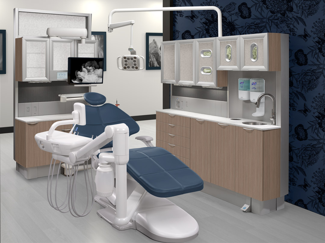 A-dec dental chair and delivery system in a government military facility