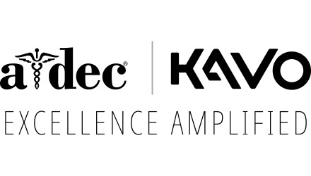 A-dec and KaVo logos with the words excellence amplified