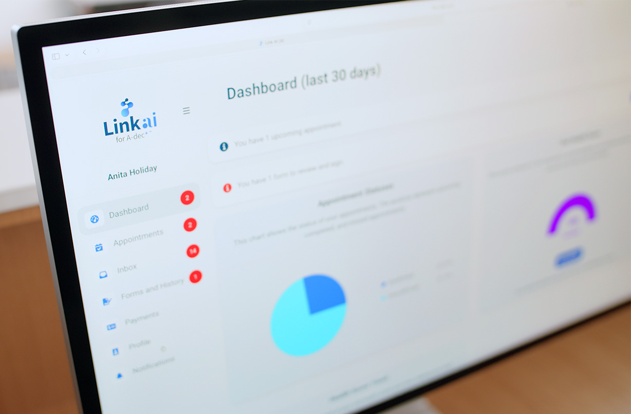 The Link AI dashboard is a centralized hub for communications and scheduling automation