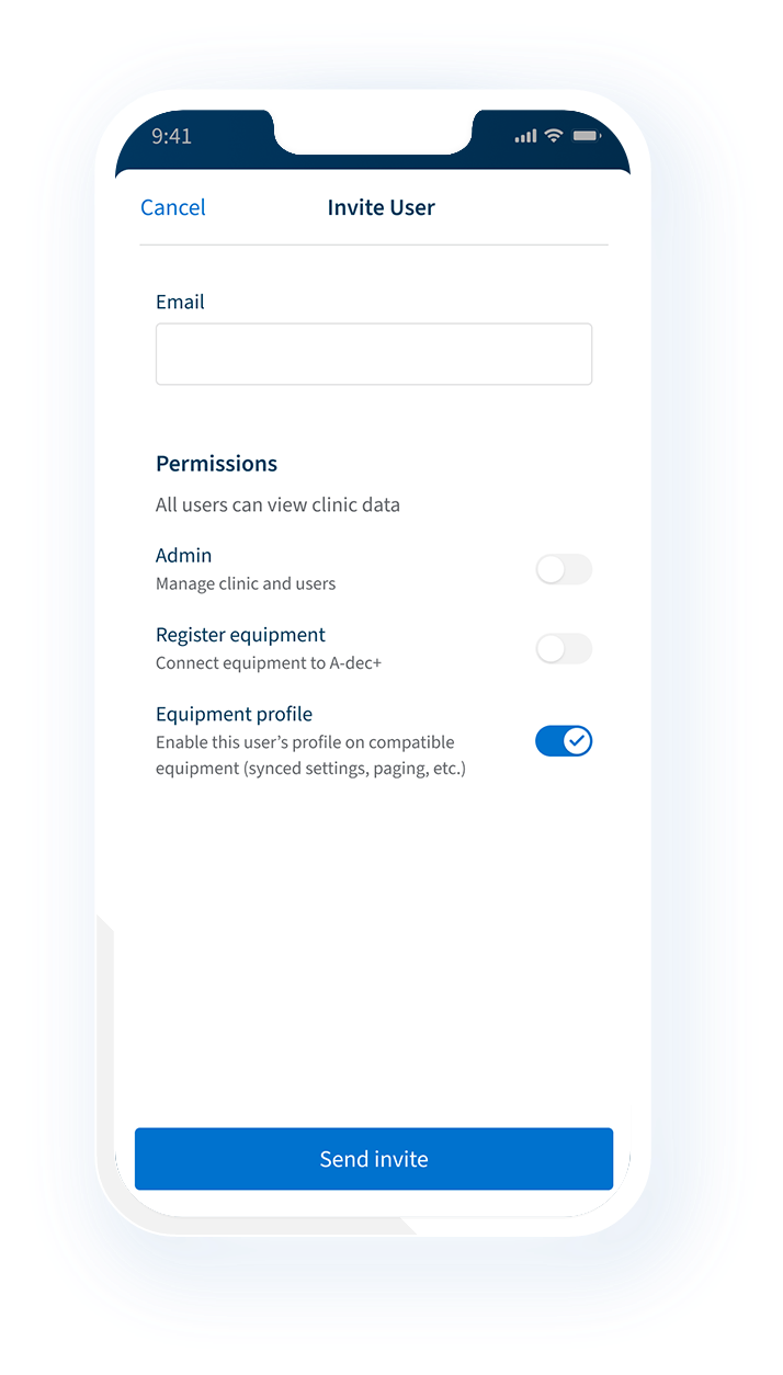 View your products on the A-dec+ mobile app