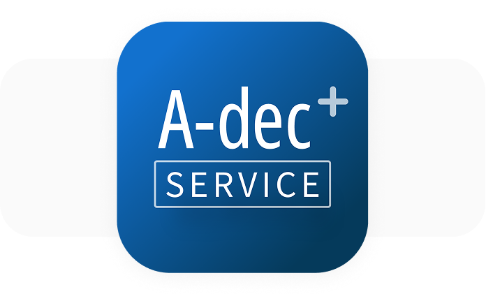 Blue A-dec+ service icon