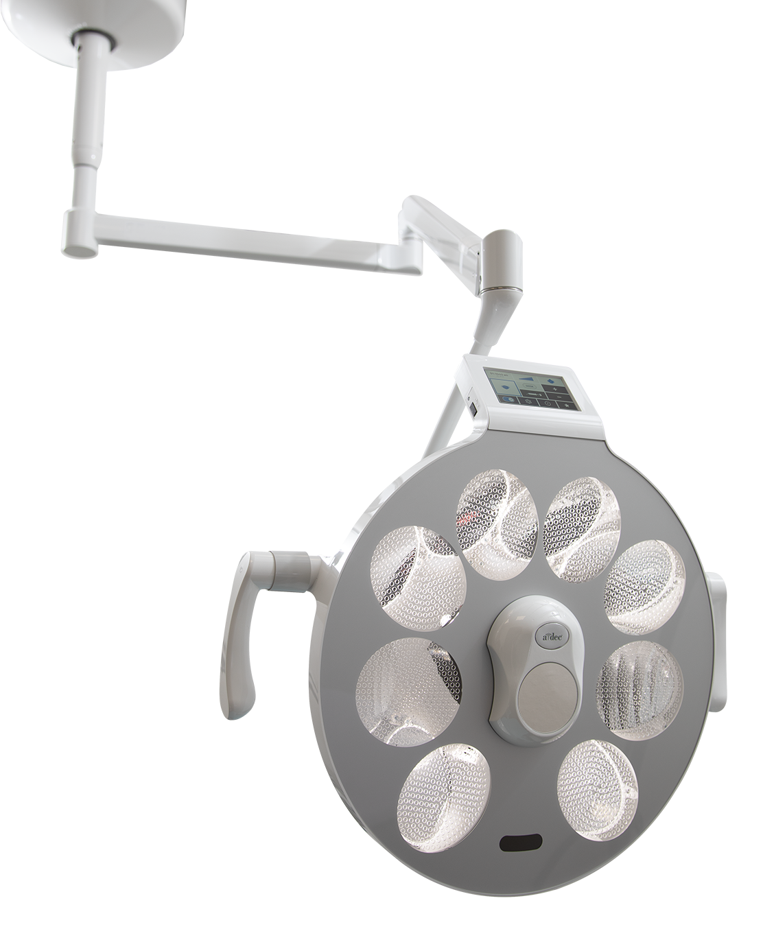 Side profile of the A-dec surgical light.