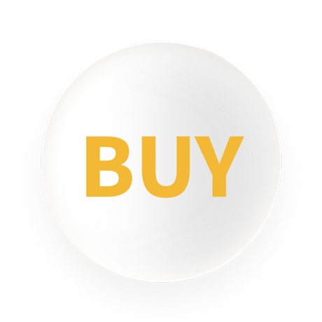 The word BUY in yellow text on a white circle