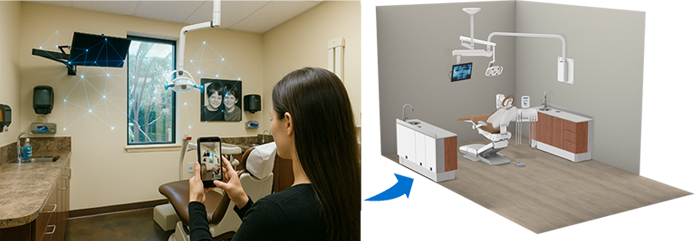 Start with a picture of your space to see how you can arrange different configurations.