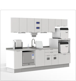 3D model of an A‑dec Inspire 394 sterilization center