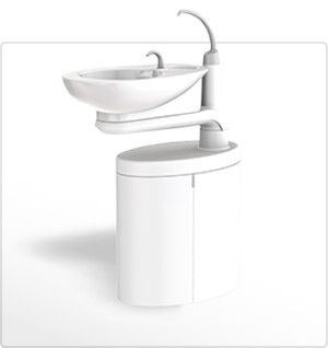 3D model of an A-dec 461 cuspidor and support center