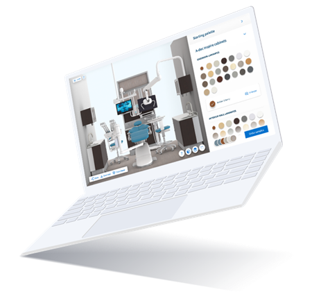3D visualization of a dental operatory on a computer